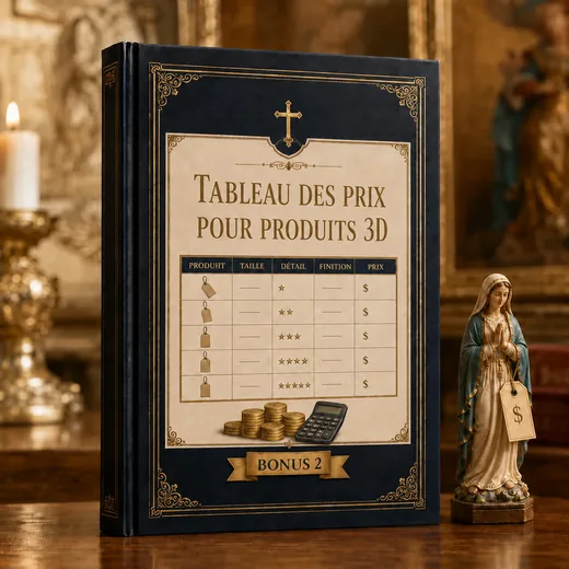 Bonus : grille de prix pour produits 3D