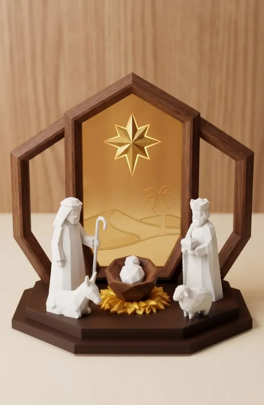 Crèche / Nativité catholique imprimée en 3D